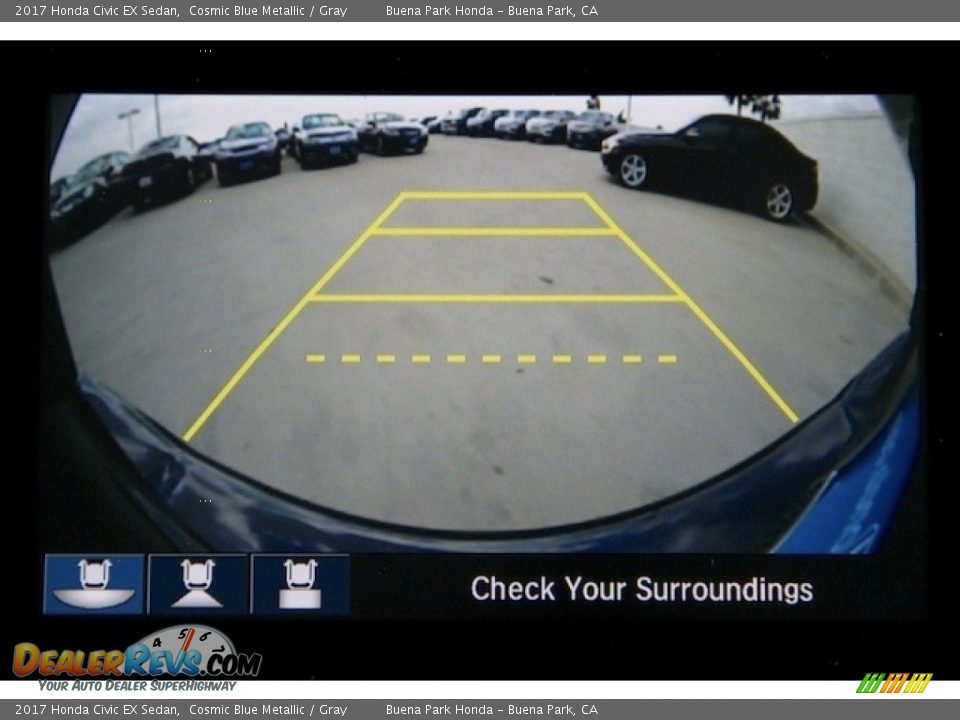 2017 Honda Civic EX Sedan Cosmic Blue Metallic / Gray Photo #6