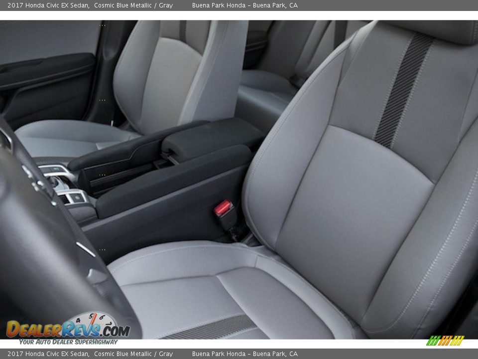 2017 Honda Civic EX Sedan Cosmic Blue Metallic / Gray Photo #11
