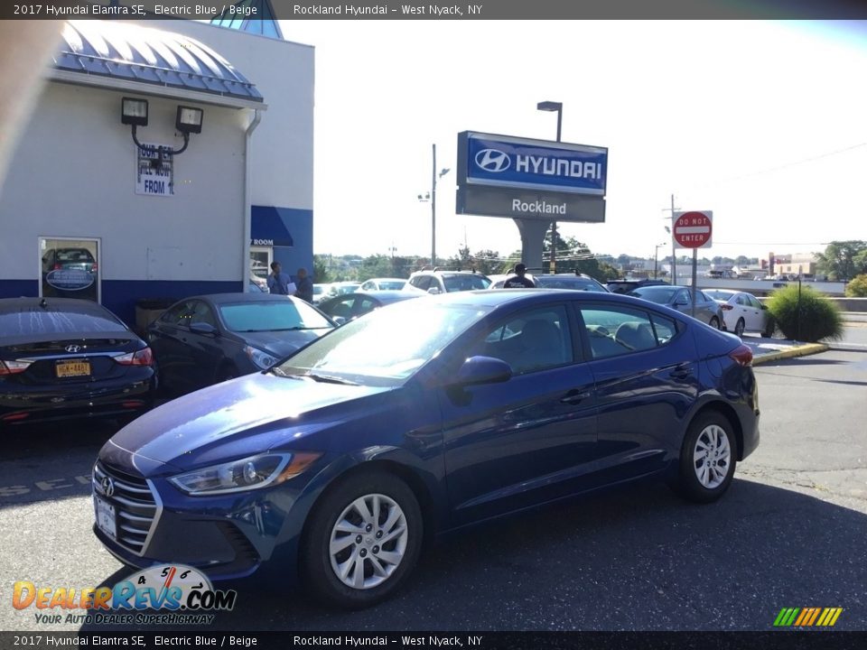 2017 Hyundai Elantra SE Electric Blue / Beige Photo #1