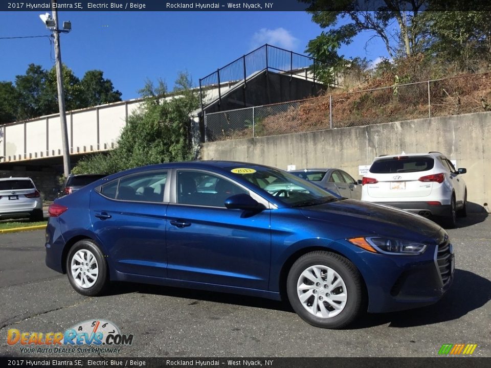 2017 Hyundai Elantra SE Electric Blue / Beige Photo #3