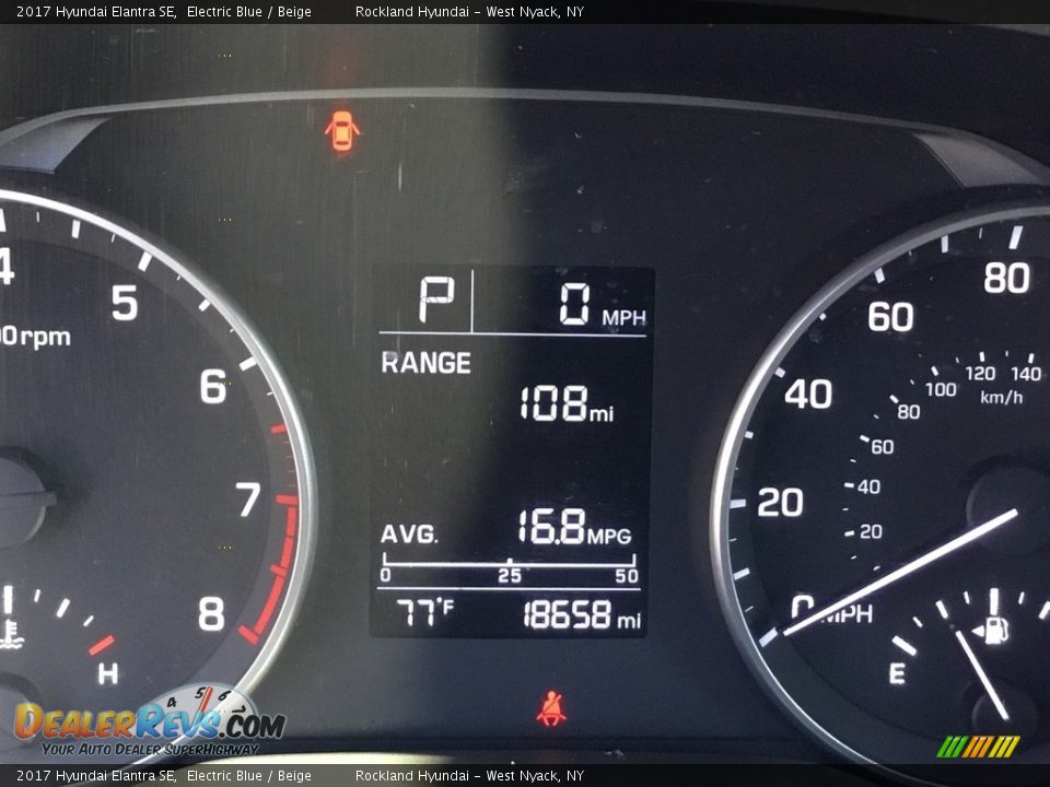 2017 Hyundai Elantra SE Electric Blue / Beige Photo #17