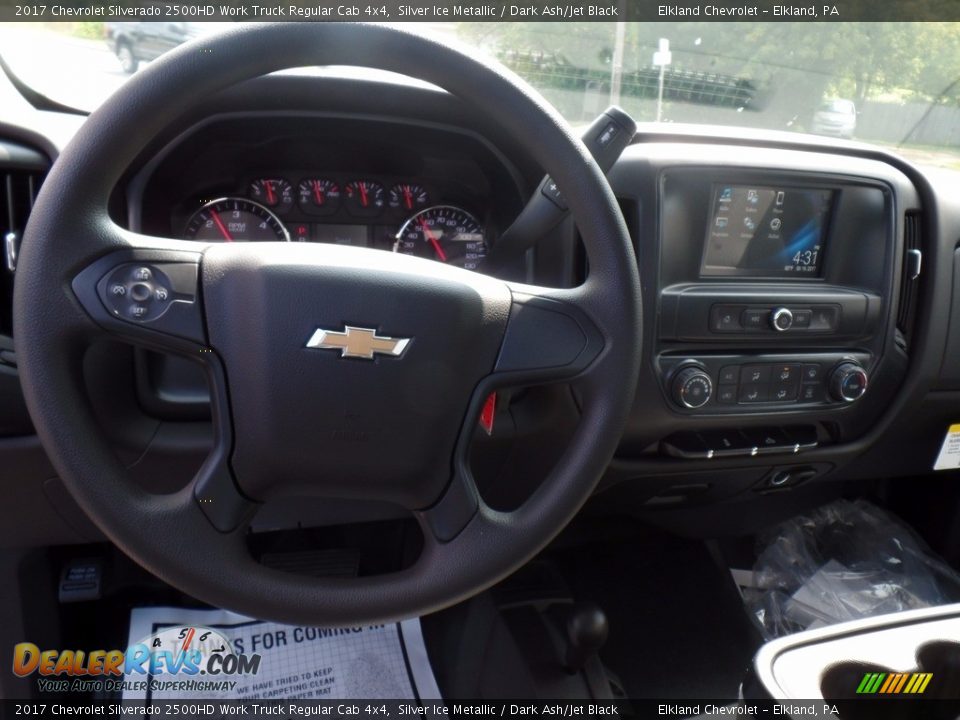 2017 Chevrolet Silverado 2500HD Work Truck Regular Cab 4x4 Silver Ice Metallic / Dark Ash/Jet Black Photo #20