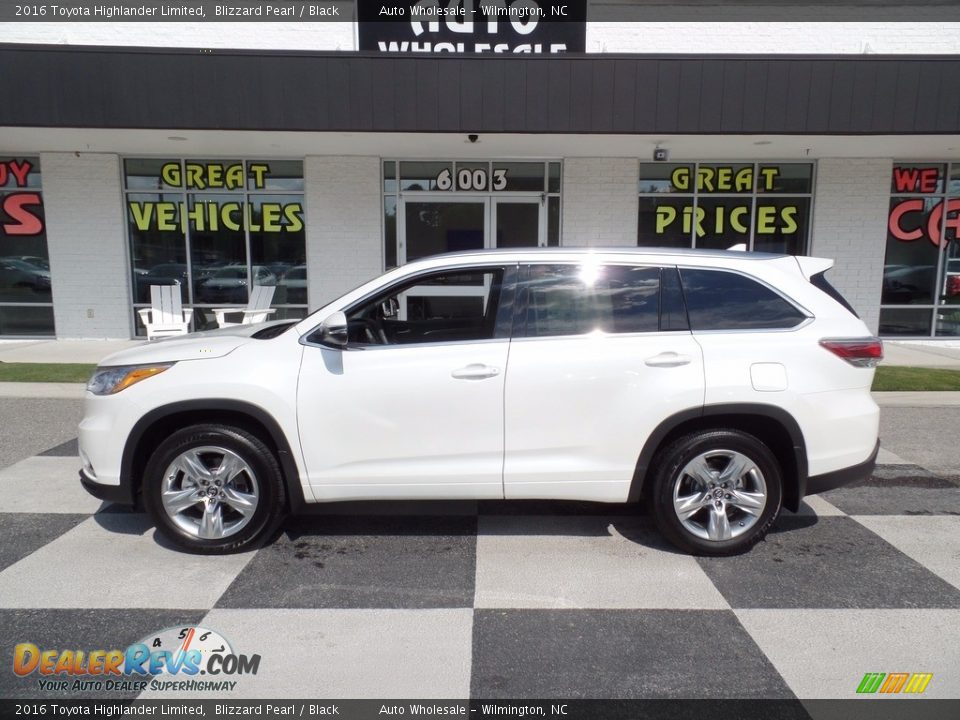 2016 Toyota Highlander Limited Blizzard Pearl / Black Photo #1