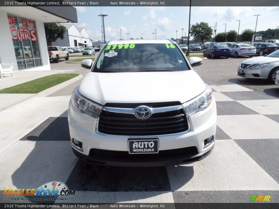 2016 Toyota Highlander Limited Blizzard Pearl / Black Photo #2