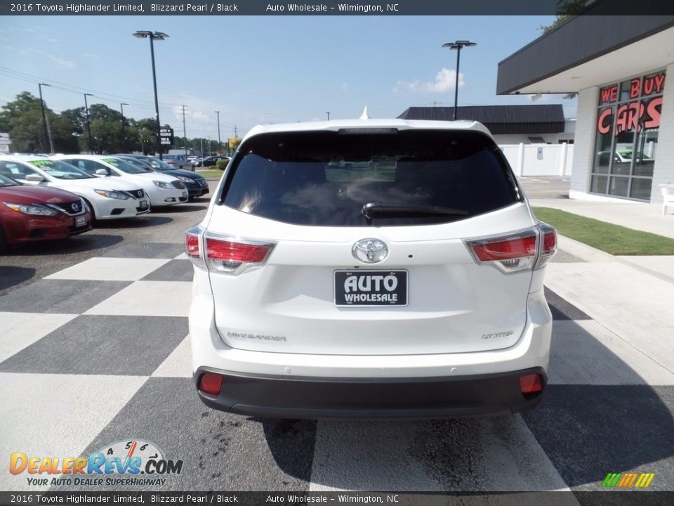 2016 Toyota Highlander Limited Blizzard Pearl / Black Photo #4