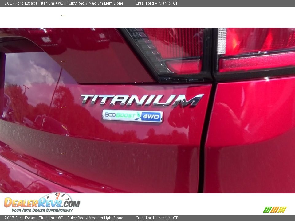 2017 Ford Escape Titanium 4WD Ruby Red / Medium Light Stone Photo #9