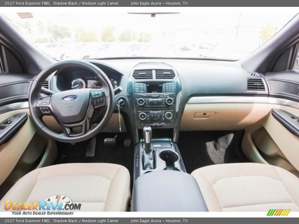 2017 Ford Explorer FWD Shadow Black / Medium Light Camel Photo #9