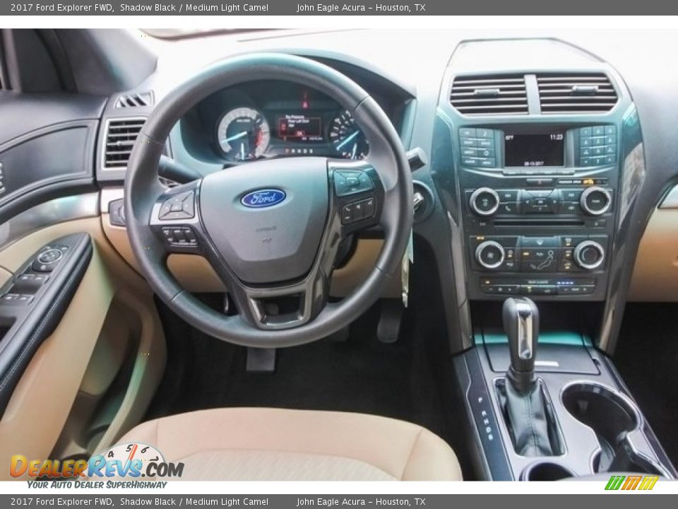2017 Ford Explorer FWD Shadow Black / Medium Light Camel Photo #29