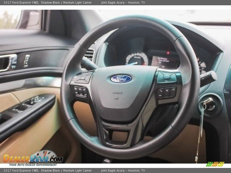 2017 Ford Explorer FWD Shadow Black / Medium Light Camel Photo #30