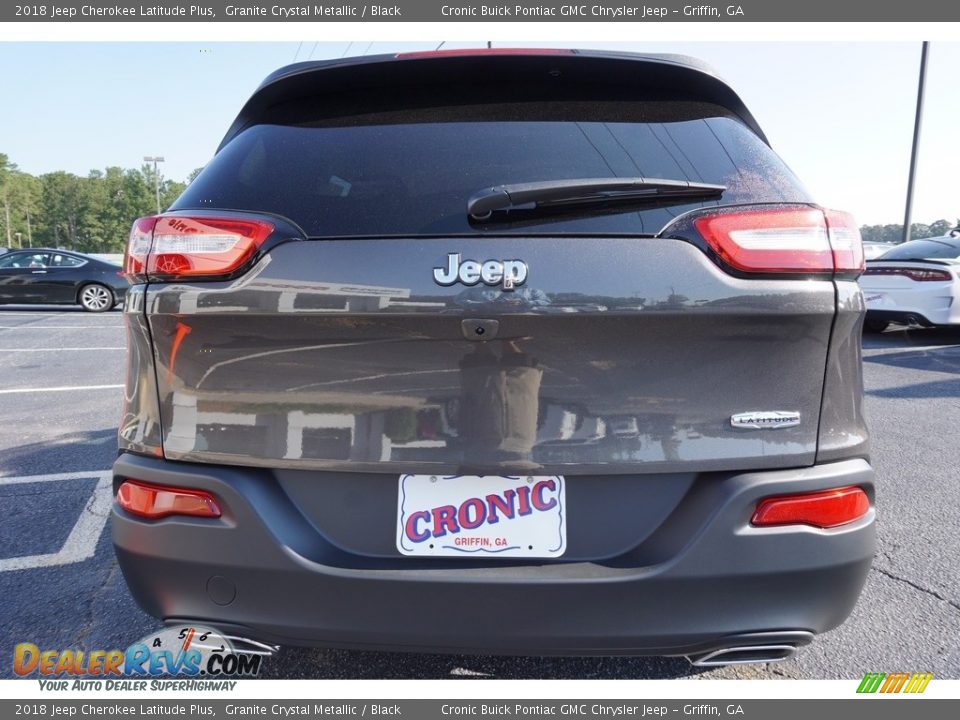 2018 Jeep Cherokee Latitude Plus Granite Crystal Metallic / Black Photo #6
