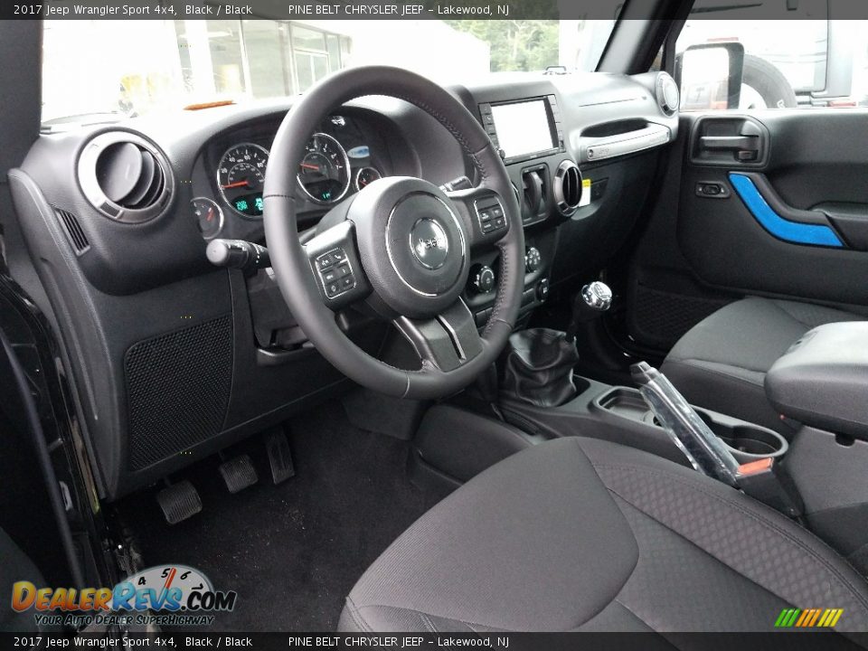 2017 Jeep Wrangler Sport 4x4 Black / Black Photo #6