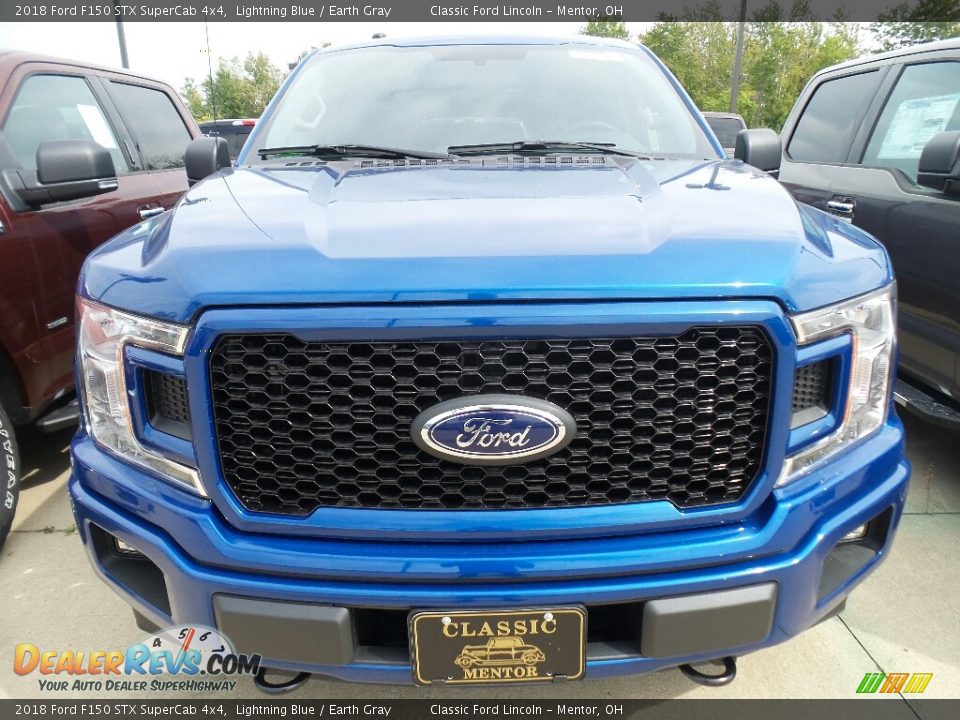 2018 Ford F150 STX SuperCab 4x4 Lightning Blue / Earth Gray Photo #2