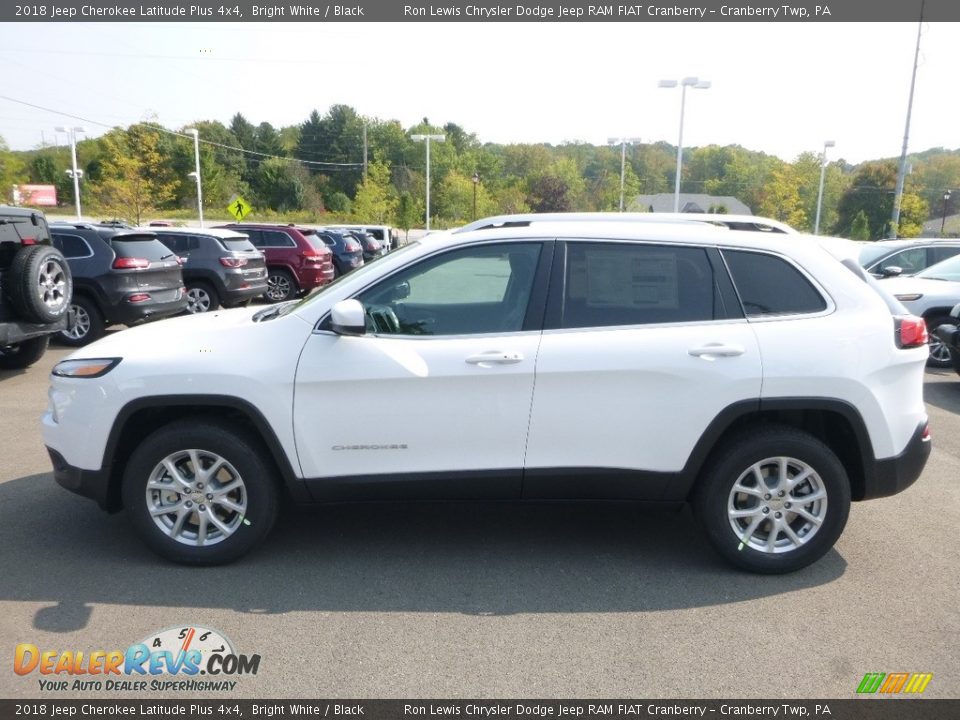 2018 Jeep Cherokee Latitude Plus 4x4 Bright White / Black Photo #2