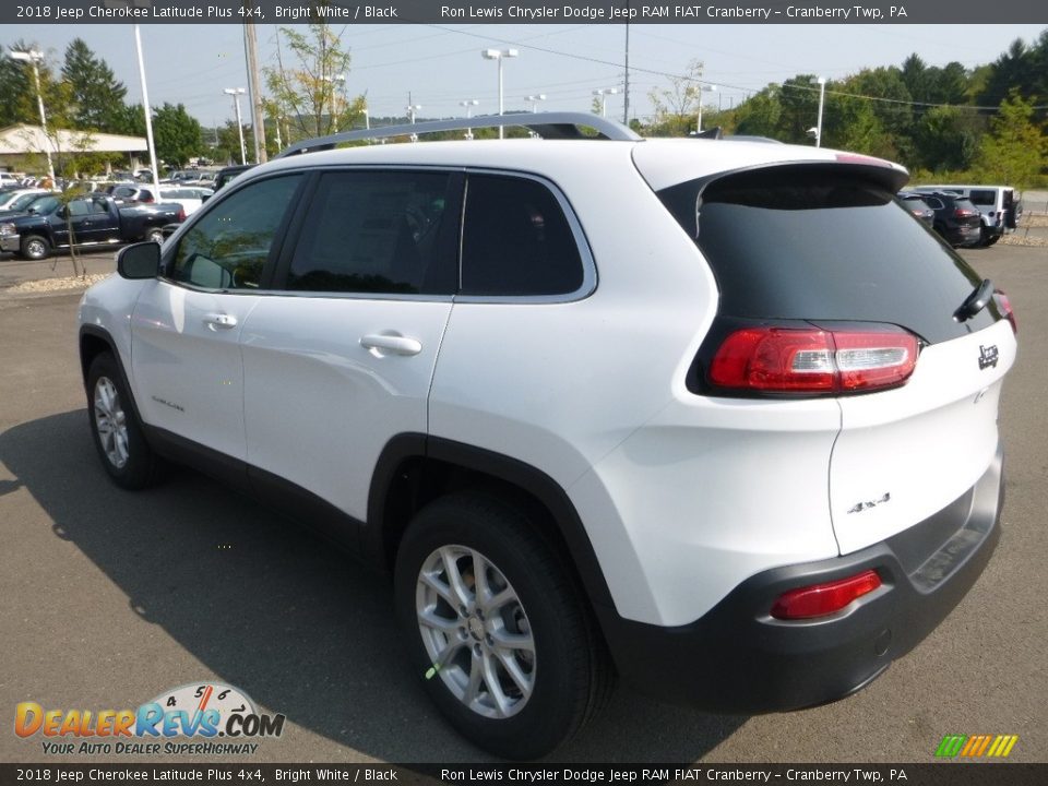 2018 Jeep Cherokee Latitude Plus 4x4 Bright White / Black Photo #3
