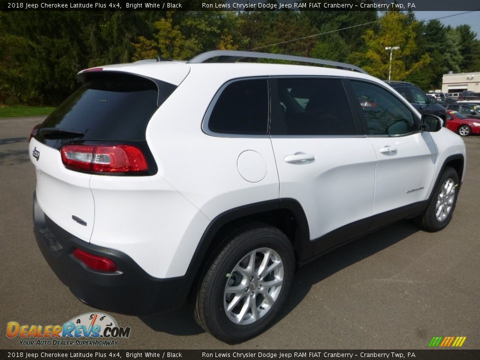 2018 Jeep Cherokee Latitude Plus 4x4 Bright White / Black Photo #5