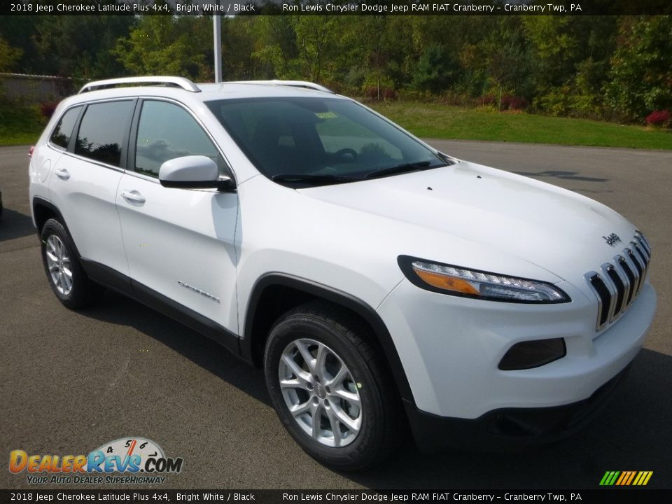 2018 Jeep Cherokee Latitude Plus 4x4 Bright White / Black Photo #7