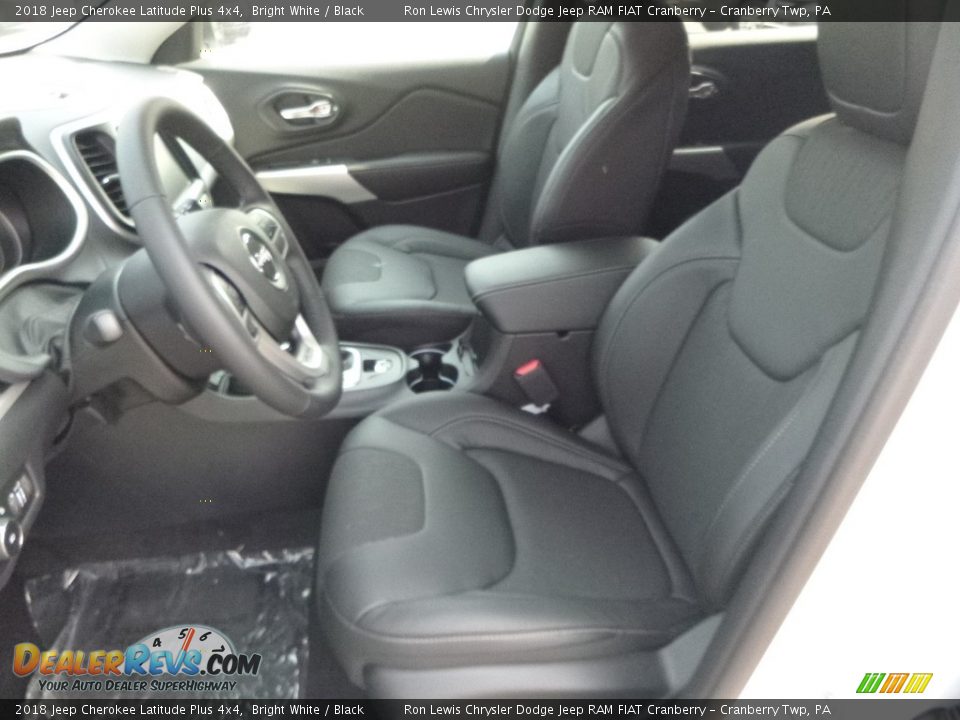 2018 Jeep Cherokee Latitude Plus 4x4 Bright White / Black Photo #14