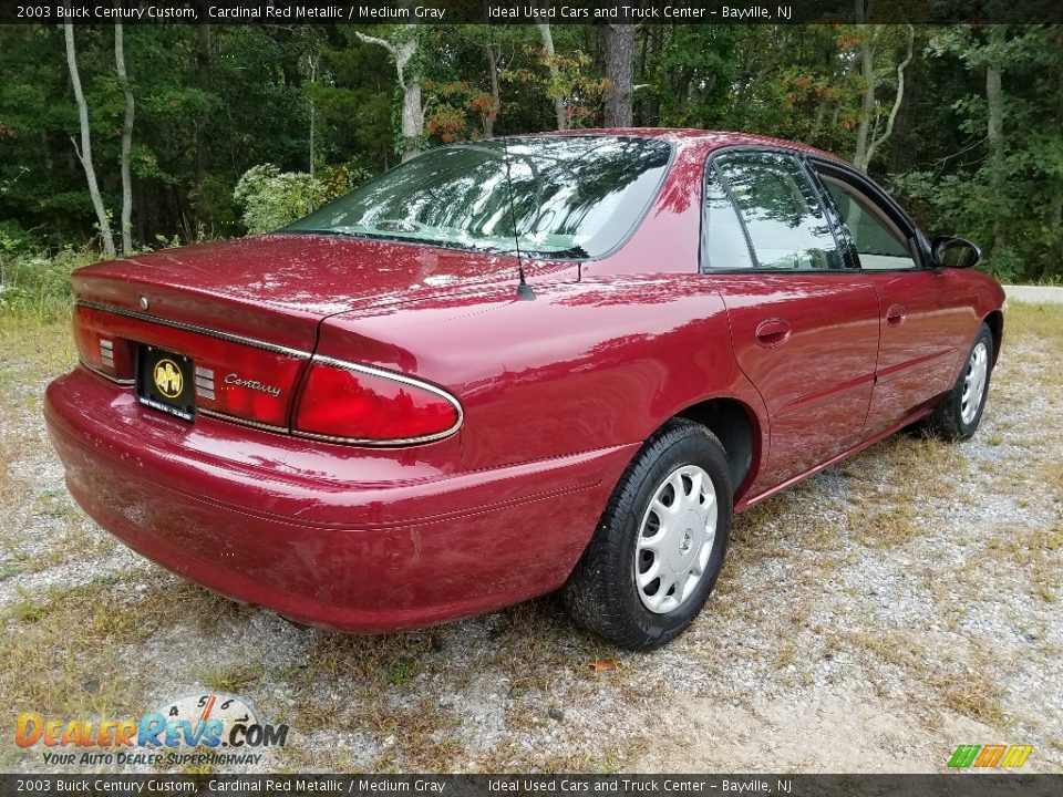 2003 Buick Century Custom Cardinal Red Metallic / Medium Gray Photo #7