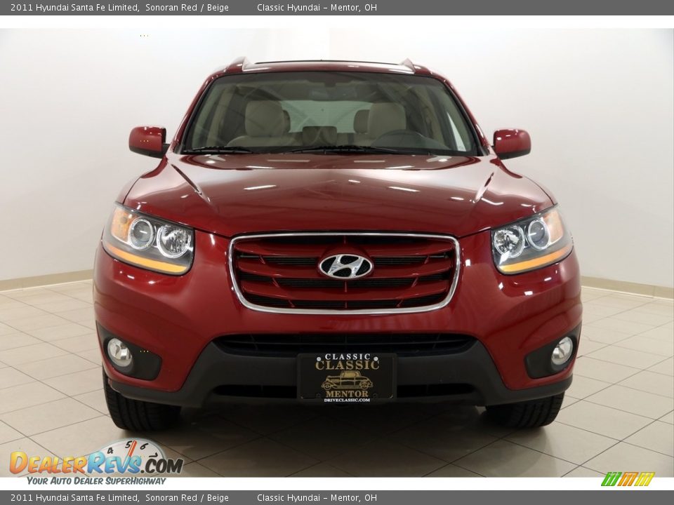 2011 Hyundai Santa Fe Limited Sonoran Red / Beige Photo #2