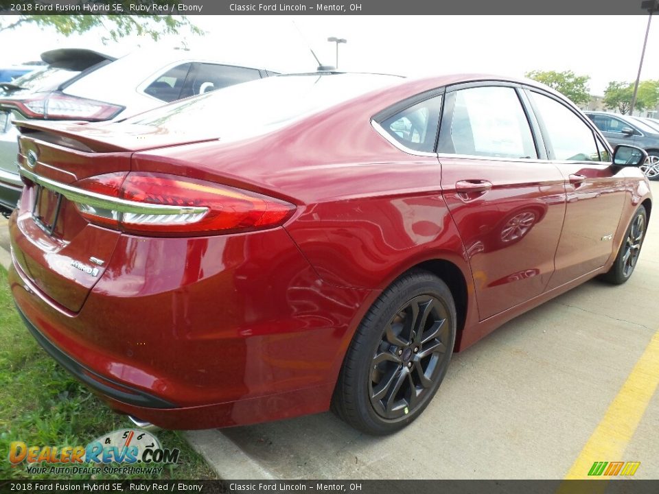 2018 Ford Fusion Hybrid SE Ruby Red / Ebony Photo #3