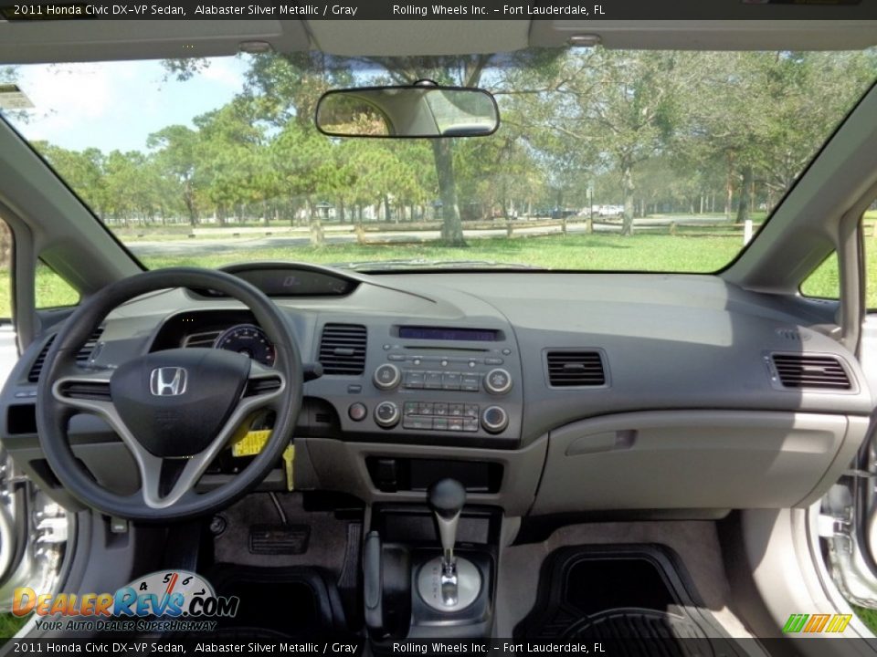2011 Honda Civic DX-VP Sedan Alabaster Silver Metallic / Gray Photo #2