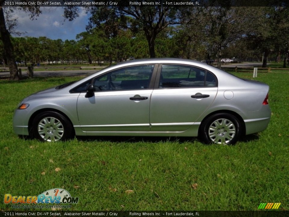 2011 Honda Civic DX-VP Sedan Alabaster Silver Metallic / Gray Photo #3