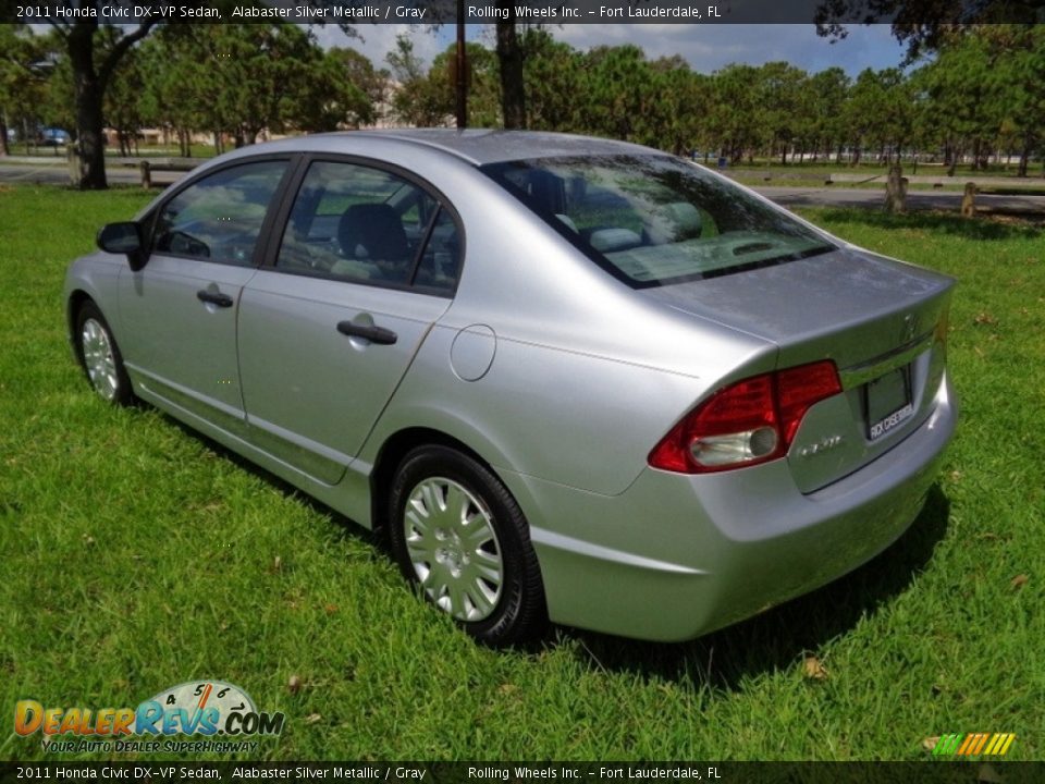 2011 Honda Civic DX-VP Sedan Alabaster Silver Metallic / Gray Photo #5