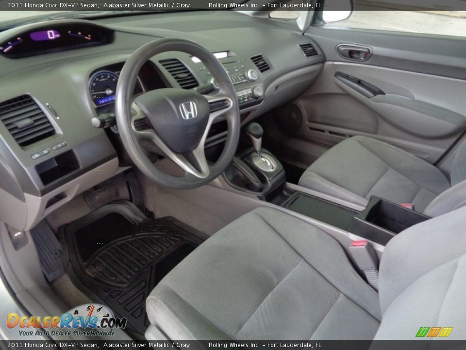 2011 Honda Civic DX-VP Sedan Alabaster Silver Metallic / Gray Photo #6