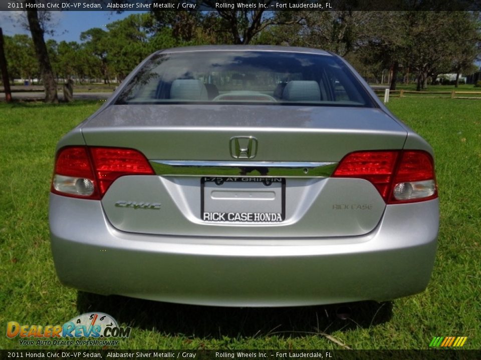 2011 Honda Civic DX-VP Sedan Alabaster Silver Metallic / Gray Photo #7