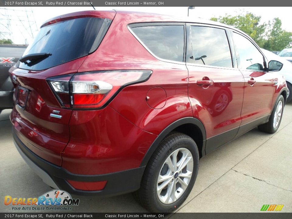 2017 Ford Escape SE Ruby Red / Charcoal Black Photo #3