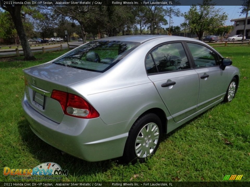 2011 Honda Civic DX-VP Sedan Alabaster Silver Metallic / Gray Photo #9