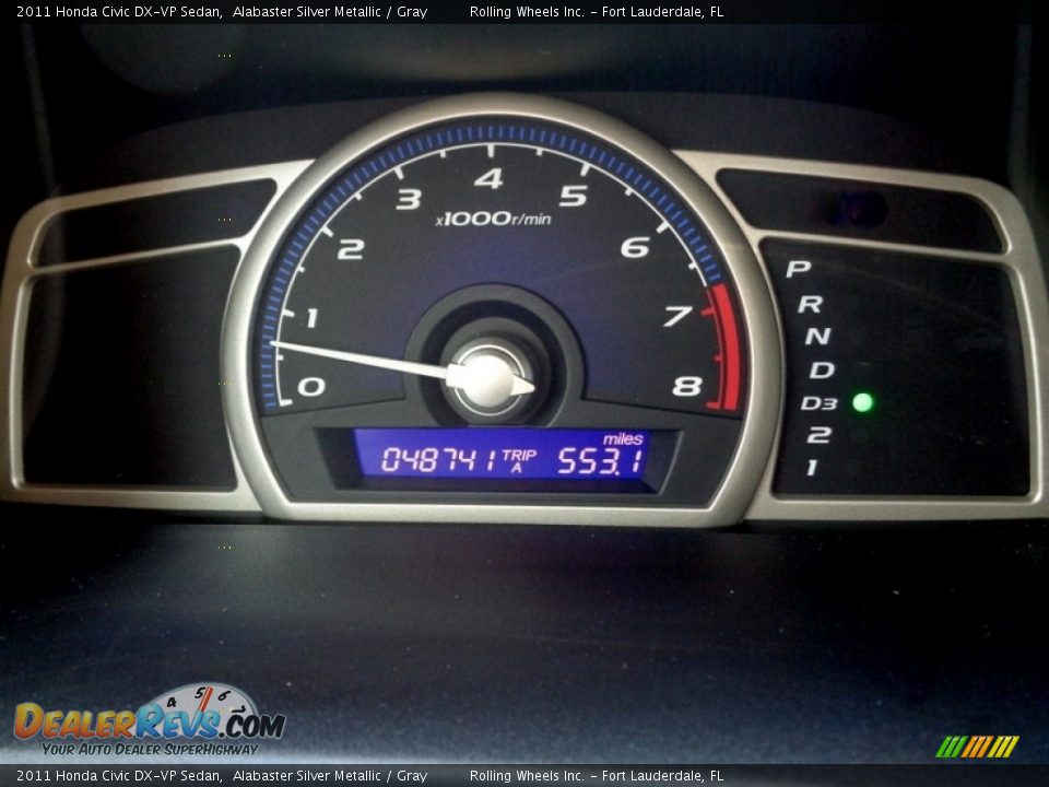 2011 Honda Civic DX-VP Sedan Alabaster Silver Metallic / Gray Photo #10