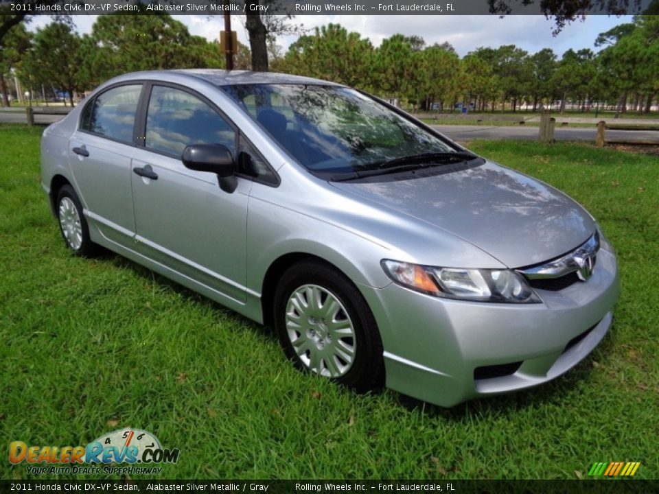 2011 Honda Civic DX-VP Sedan Alabaster Silver Metallic / Gray Photo #13