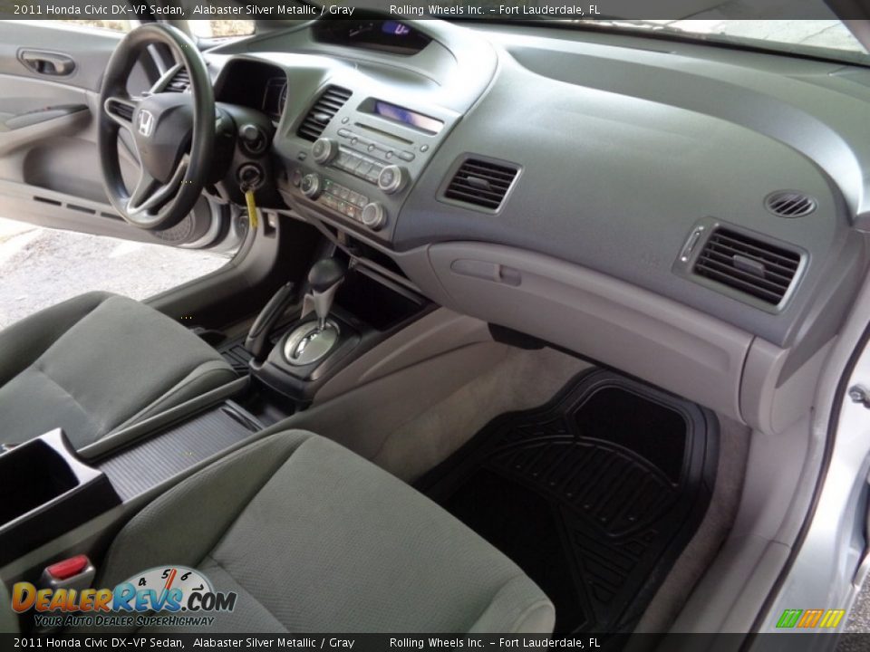 2011 Honda Civic DX-VP Sedan Alabaster Silver Metallic / Gray Photo #18