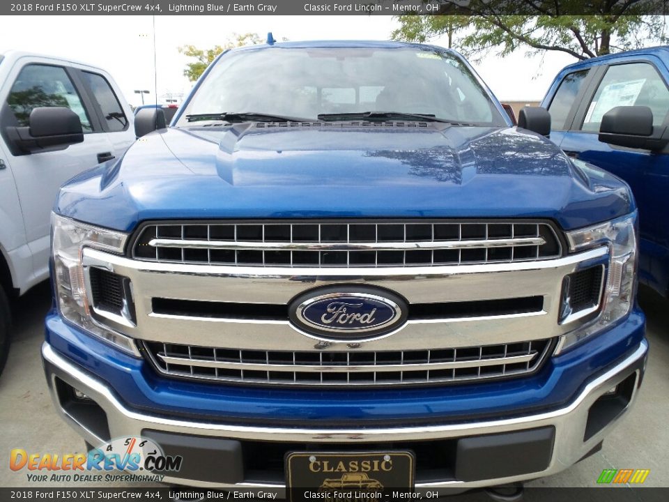 2018 Ford F150 XLT SuperCrew 4x4 Lightning Blue / Earth Gray Photo #2