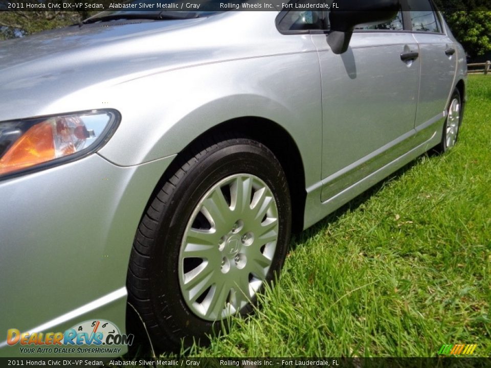 2011 Honda Civic DX-VP Sedan Alabaster Silver Metallic / Gray Photo #30