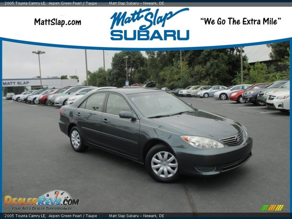 2005 Toyota Camry LE Aspen Green Pearl / Taupe Photo #1