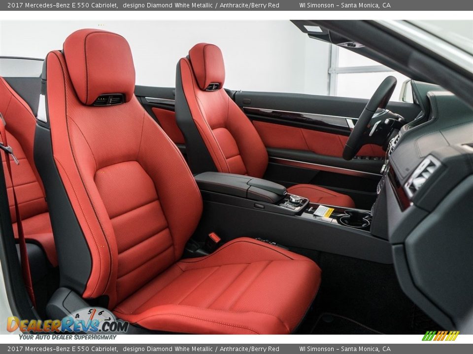 Anthracite/Berry Red Interior - 2017 Mercedes-Benz E 550 Cabriolet Photo #2