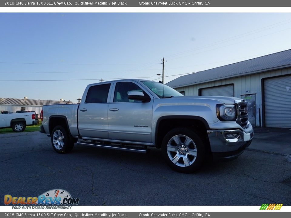 2018 GMC Sierra 1500 SLE Crew Cab Quicksilver Metallic / Jet Black Photo #1