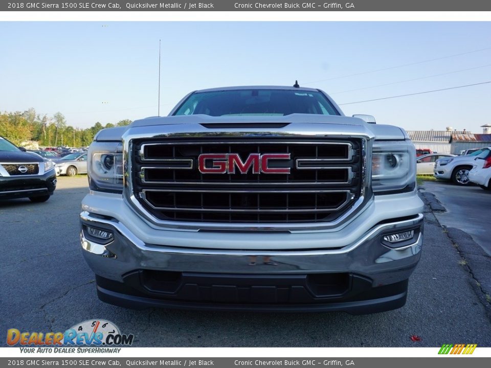 2018 GMC Sierra 1500 SLE Crew Cab Quicksilver Metallic / Jet Black Photo #2