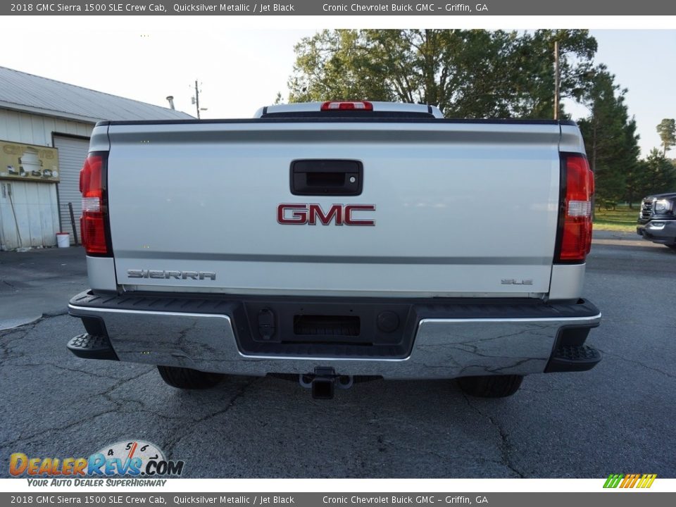 2018 GMC Sierra 1500 SLE Crew Cab Quicksilver Metallic / Jet Black Photo #6