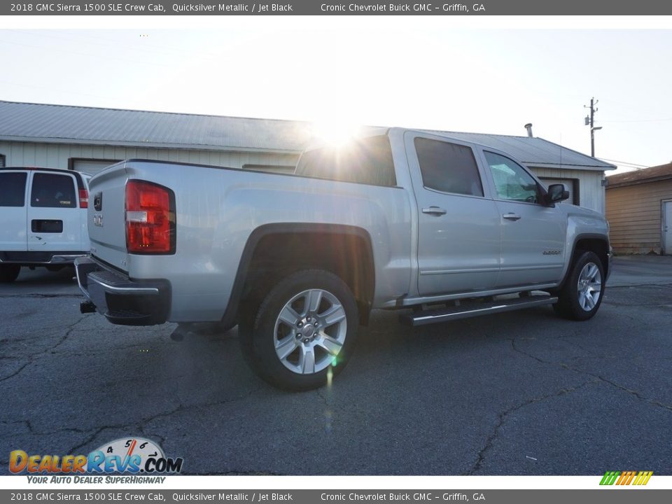 2018 GMC Sierra 1500 SLE Crew Cab Quicksilver Metallic / Jet Black Photo #7