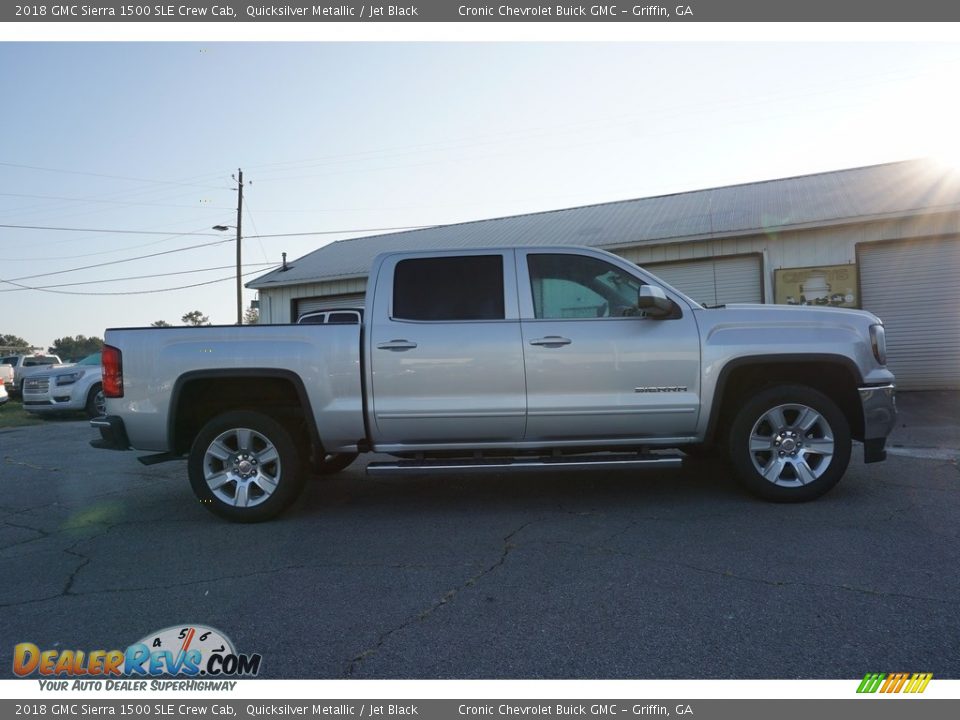 2018 GMC Sierra 1500 SLE Crew Cab Quicksilver Metallic / Jet Black Photo #8
