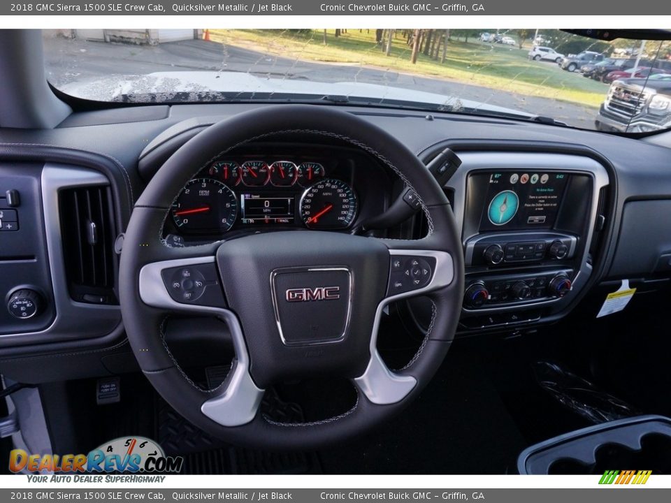 2018 GMC Sierra 1500 SLE Crew Cab Quicksilver Metallic / Jet Black Photo #10