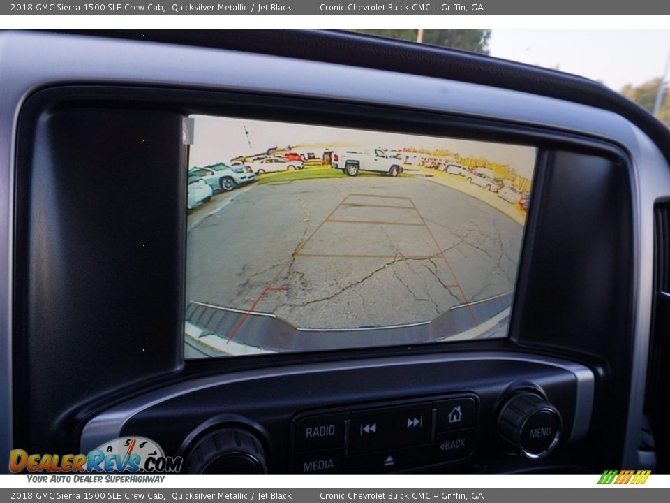 2018 GMC Sierra 1500 SLE Crew Cab Quicksilver Metallic / Jet Black Photo #14
