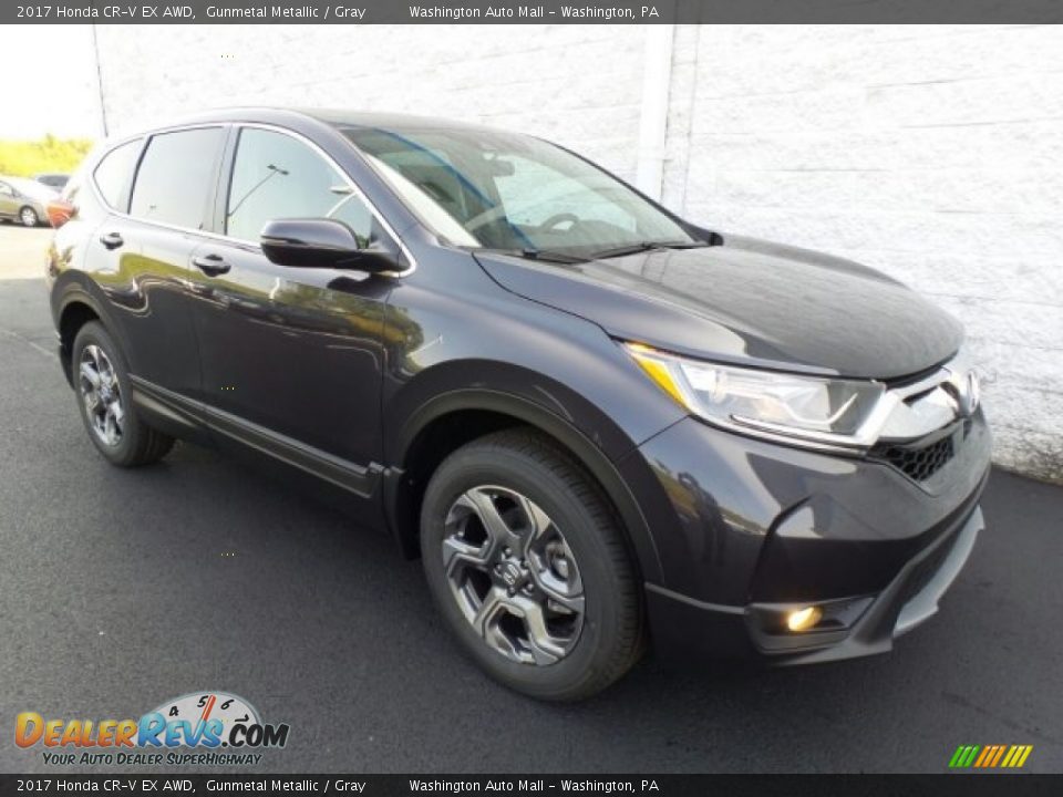 2017 Honda CR-V EX AWD Gunmetal Metallic / Gray Photo #1