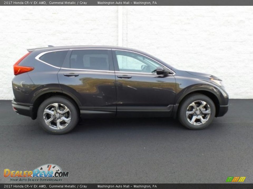 2017 Honda CR-V EX AWD Gunmetal Metallic / Gray Photo #2