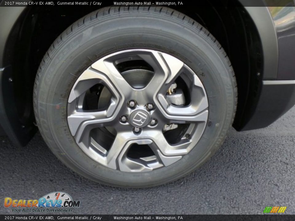 2017 Honda CR-V EX AWD Gunmetal Metallic / Gray Photo #3