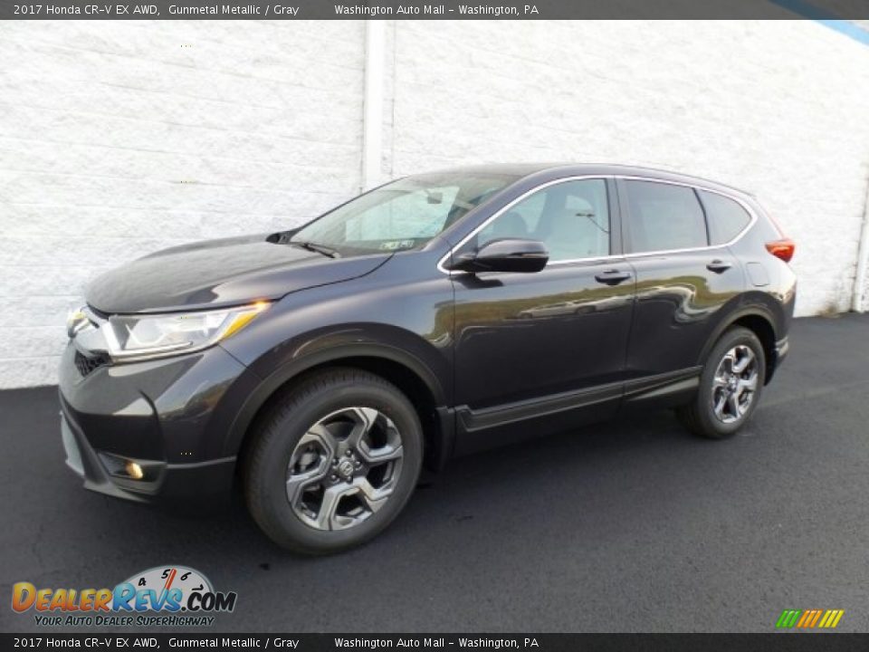 2017 Honda CR-V EX AWD Gunmetal Metallic / Gray Photo #5