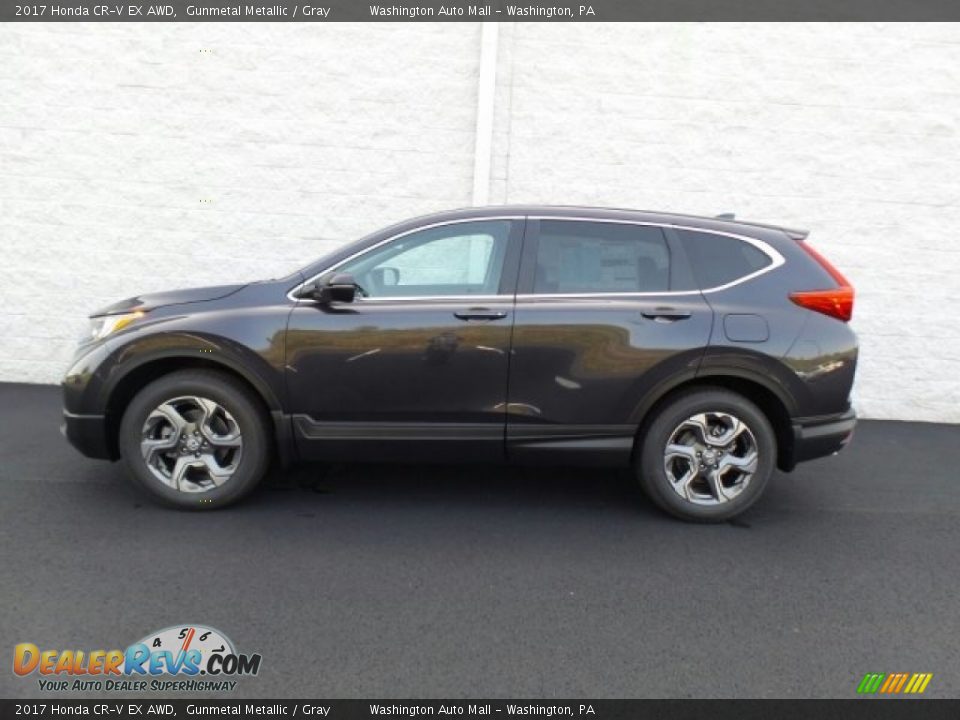 2017 Honda CR-V EX AWD Gunmetal Metallic / Gray Photo #6
